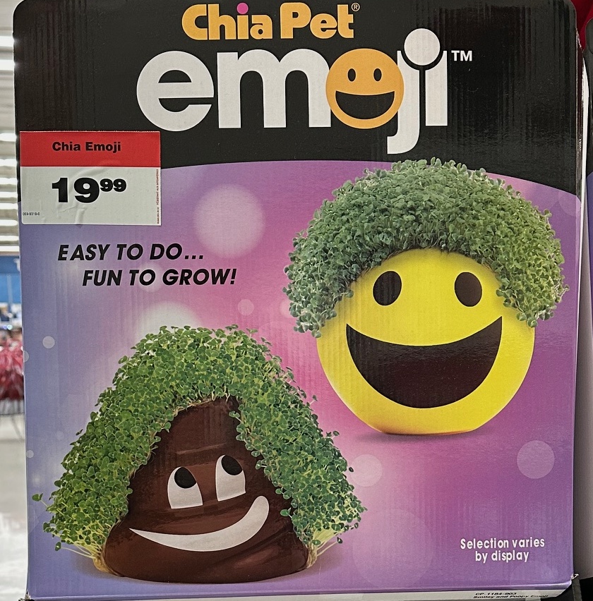 advertisement of chia pet emoji